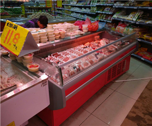 北京鮮肉櫃案例生鮮超市冷櫃