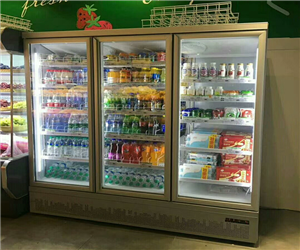 山東省臨沂ktv風幕櫃飲料櫃案例